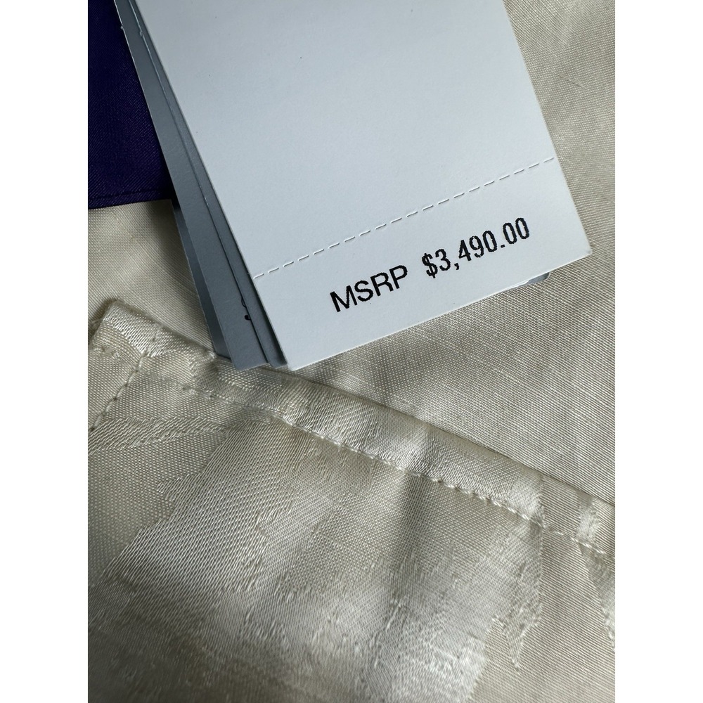 Ralph Lauren Purple Label Ivory Linen Blend Floral Hooded Padded Jacket SZ 4 NWT - Picture 9 of 14